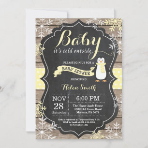 Baby its Cold Outdoor Pinguin Baby Shower Einladung
