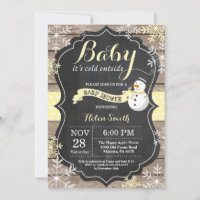 Baby its Cold Outdoor Snowman Baby Shower