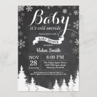 Baby its Cold Outdoor Winter Forest Baby Shower