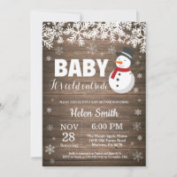 Baby its Cold Outdoor Winter Snowman Baby Shower