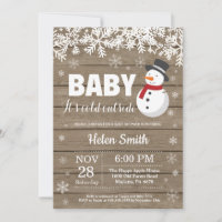 Baby its Cold Outdoor Winter Snowman Baby Shower