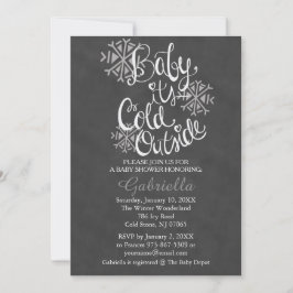 Baby It's Cold Outside Baby Boy Shower Invitation