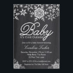Baby It's Cold Outside Baby Dusche auf Chalkboard Einladung<br><div class="desc">Diese Einladung ist in unseren Schneeflocken auf Chalkboard Babydusche Thema, ideal für eine geschlechtsneutrale Babydusche während der Winter- oder Weihnachtszeit! Zusätzliche Farbschemata und Versionen dieses Designs sind in unserem Shop erhältlich, sowie Koordinierungsartikel. Kontaktieren Sie uns, wenn Sie dieses Design auf ein bestimmtes Produkt angewendet haben! Vielen Dank, dass Sie sich...</div>