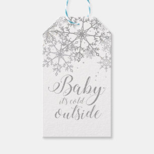 Baby it's Cold Outside Baby Showe Silber Geschenkanhänger