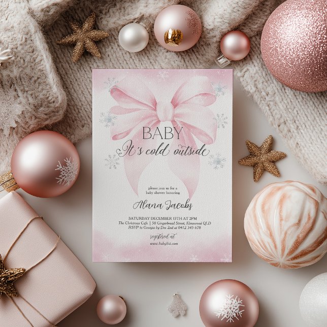 Baby Its Cold Outside Baby Shower Christmas  Einladung (Baby its Cold Outside Baby Shower Invitation Winter Christmas Baby Shower)