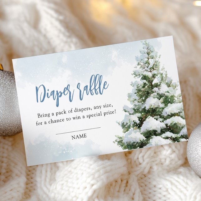 Baby It's Cold Outside Baby Shower Diaper Raffle  Begleitkarte (Von Creator hochgeladen)