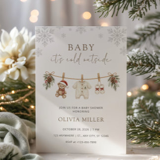 Baby It's Cold Outside Baby Shower Einladung
