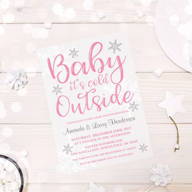 Baby It's Cold Outside Baby Shower Einladung - Pin (Von Creator hochgeladen)