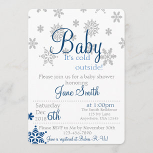 Baby It's Cold Outside Baby shower Invitation