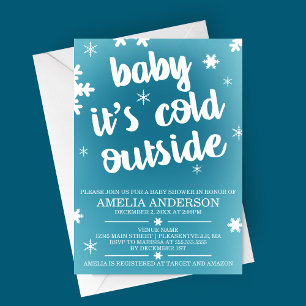 Baby It's Cold Outside Baby shower Invitation