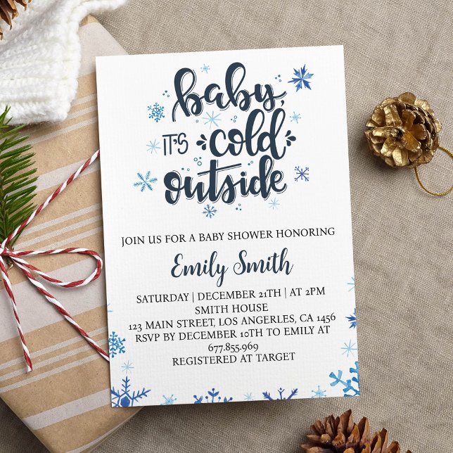 Baby It's Cold Outside Baby shower Invitation (Créateur téléchargé)