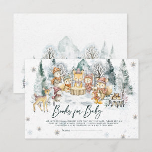 Baby It's Cold Outside Baby Shower Woodland Bücher Begleitkarte