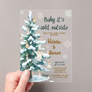 Baby It's Cold Outside Babyparty Acryleinladungen