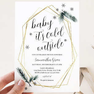 Baby It's Cold Outside Babyparty Einladung