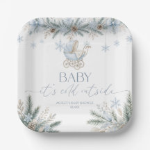 Baby It's Cold Outside Blaue Winter-Baby-Party