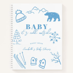 Baby It's Cold Outside Blaues Gästebuch für Baby S Notizbuch