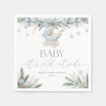 Baby It's Cold Outside Blaues Winter-Baby-Shower