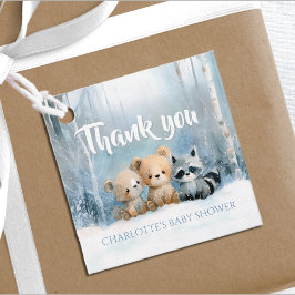 Baby it's cold outside Blue Forest Baby Shower Geschenkanhänger