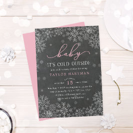 Baby It's Cold Outside Chalkboard Dusche einladen Einladung