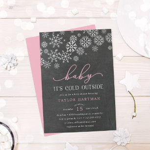 Baby It's Cold Outside Chalkboard Dusche einladen Einladung