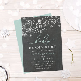 Baby It's Cold Outside Chalkboard Dusche einladen Einladung