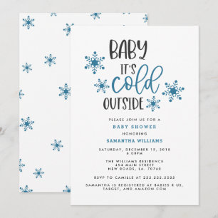 Baby It's Cold Outside Christmas Baby Shower Invit Einladung