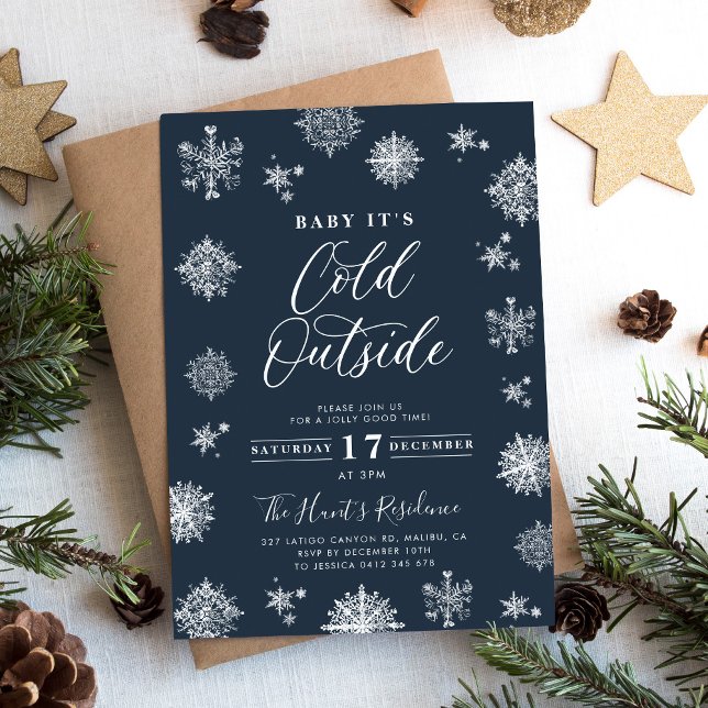Baby It's Cold Outside Christmas Party Invitation (Créateur téléchargé)