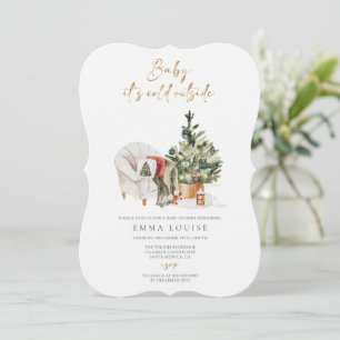Baby It's Cold Outside Cosy Winter Baby Dusche Einladung