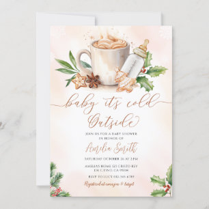 Baby It's Cold Outside Cosy Winter Baby Dusche Einladung