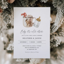 Baby It's Cold Outside Cosy Winter Baby Dusche Einladung