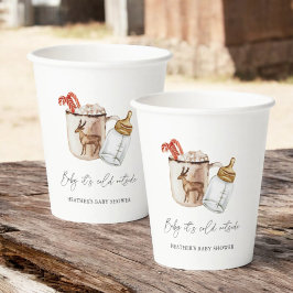 Baby It's Cold Outside Cosy Winter Baby Dusche Pappbecher