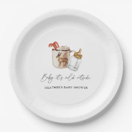 Baby It's Cold Outside Cosy Winter Baby Dusche Pappteller