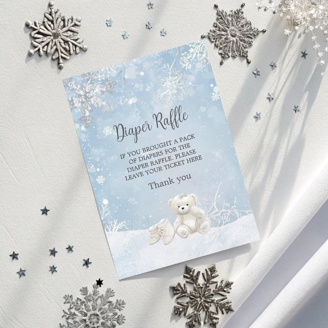 Baby It's Cold Outside Diaper Raffle Baby Shower  Begleitkarte (Von Creator hochgeladen)