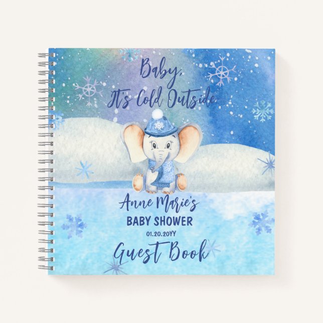 Baby It's Cold Outside Elephant Shower Livre d'or (Devant)