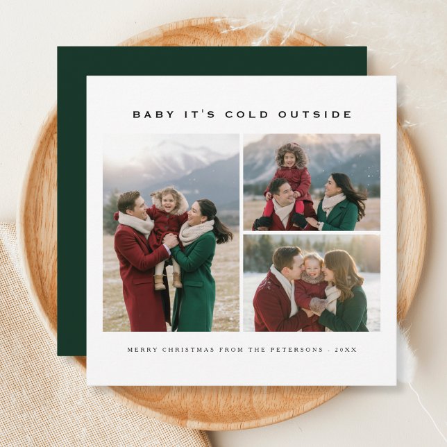 Baby It's Cold Outside Family 3 Foto Weihnachten (Von Creator hochgeladen)