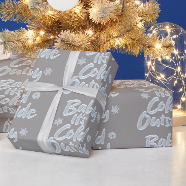 Baby It's Cold Outside Frozen Weihnachten Reich Gr Geschenkpapier (Feiertage)