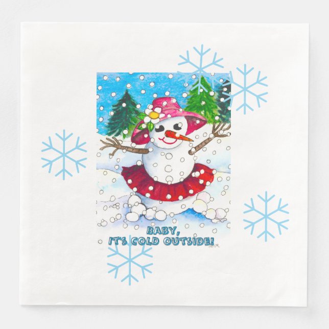 Baby It's Cold Outside! Party Supplies Serviette (Vorderseite)