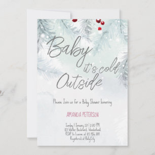 Baby It's Cold Outside Pastellkiefer Dekoration Einladung