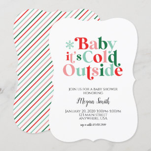 Baby It's Cold Outside Retro-Baby-Party Einladung