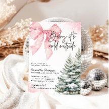 Baby It's Cold Outside Rosa Schleife Winter Babypa
