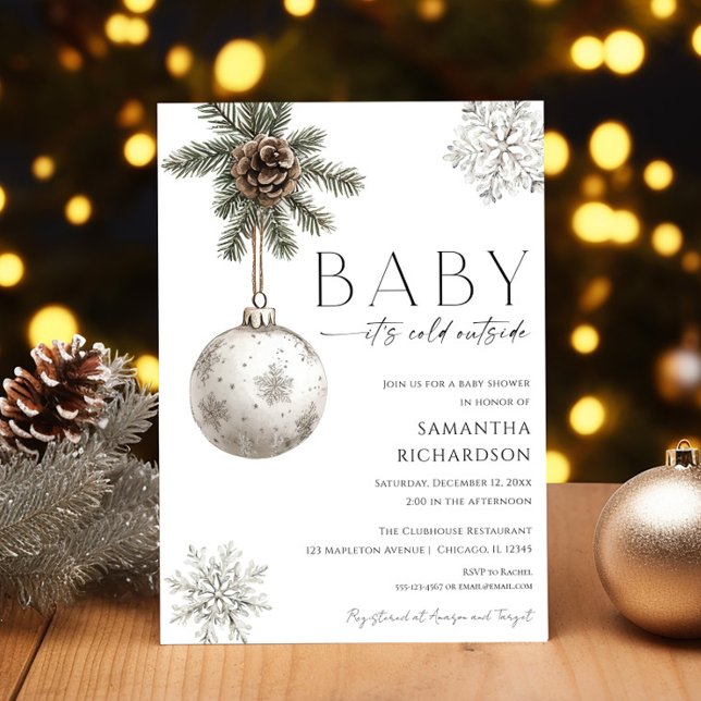 Baby it's cold outside rustic boho baby shower einladung (Von Creator hochgeladen)