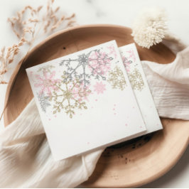 Baby It's Cold Outside Snowflake Baby Shower Napki Serviette