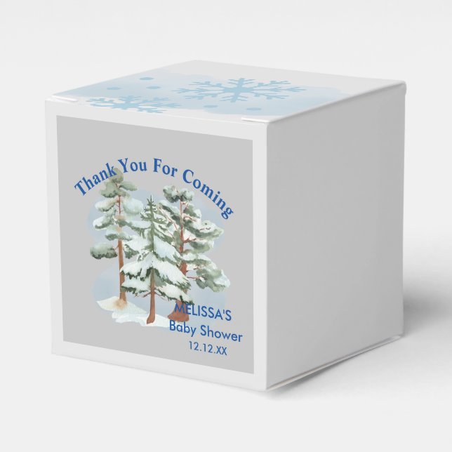 Baby its cold outside snowflake winter forest geschenkschachtel (Vorderseite)