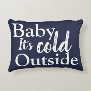 Baby It's Cold Outside Snowman Muster Dekokissen
