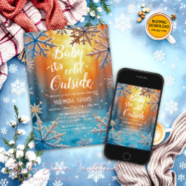 Baby Its Cold Outside Snowy Winter Baby Shower Einladung
