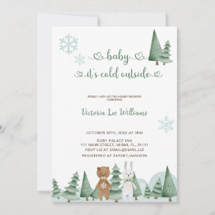 Baby It's Cold Outside Süße Winter-Baby-Party Einladung