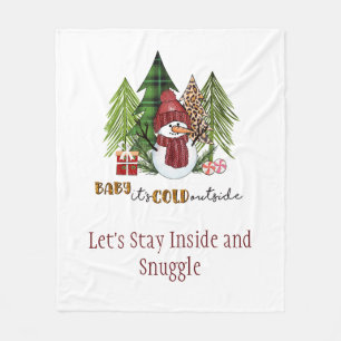 Baby It's Cold Outside Weihnachten Personalisiert Fleecedecke