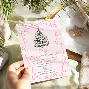 Baby It's Cold Outside Weihnachts-Baby-Party Einladung