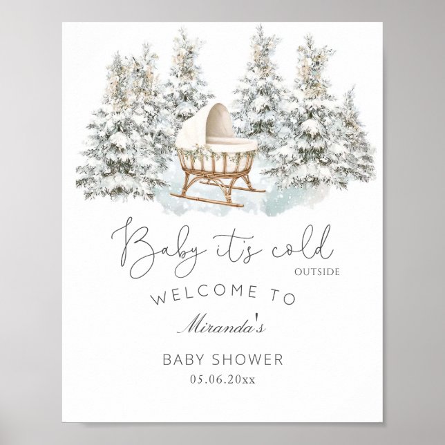 Baby It's Cold Outside Welcome Poster (Vorne)