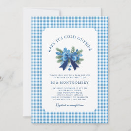 Baby It's Cold Outside Winter Baby Dusche - Blau Einladung